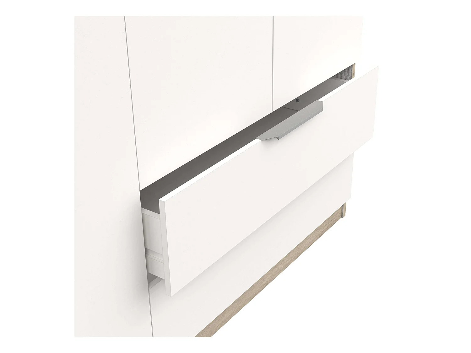 Armario Grande Ghost 8P 2C Blanco/Roble Kronberg 203x158x51 cm