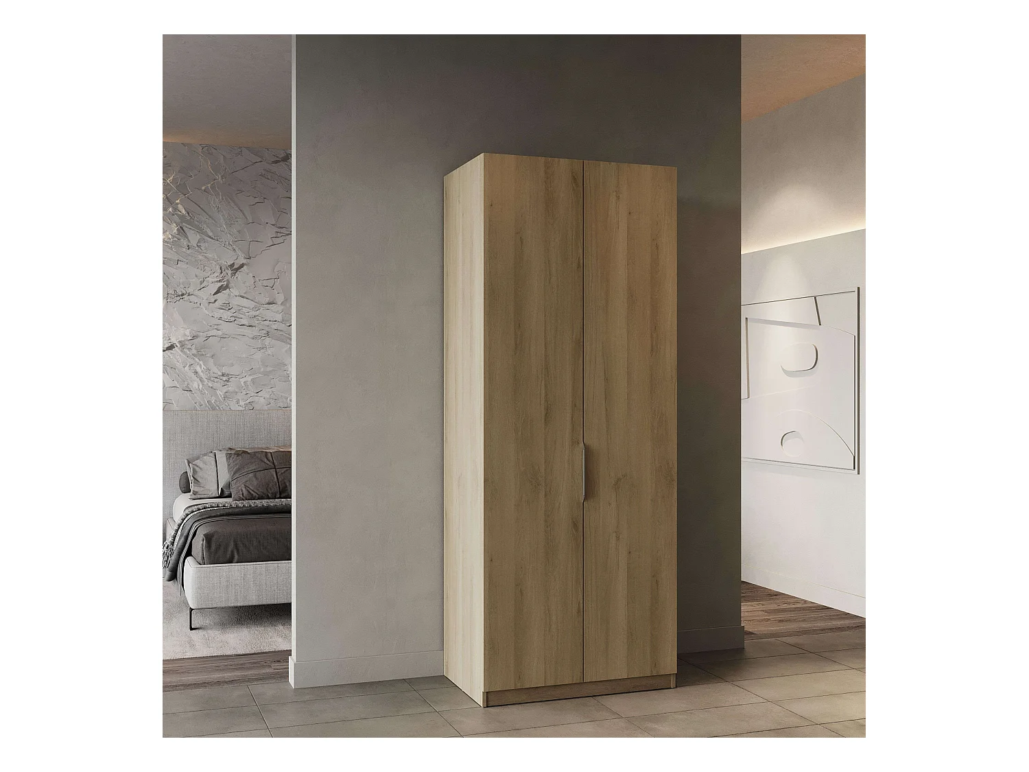 Armario Matrimonio Ghost 2 Puertas Roble Kronberg 80x51 cm