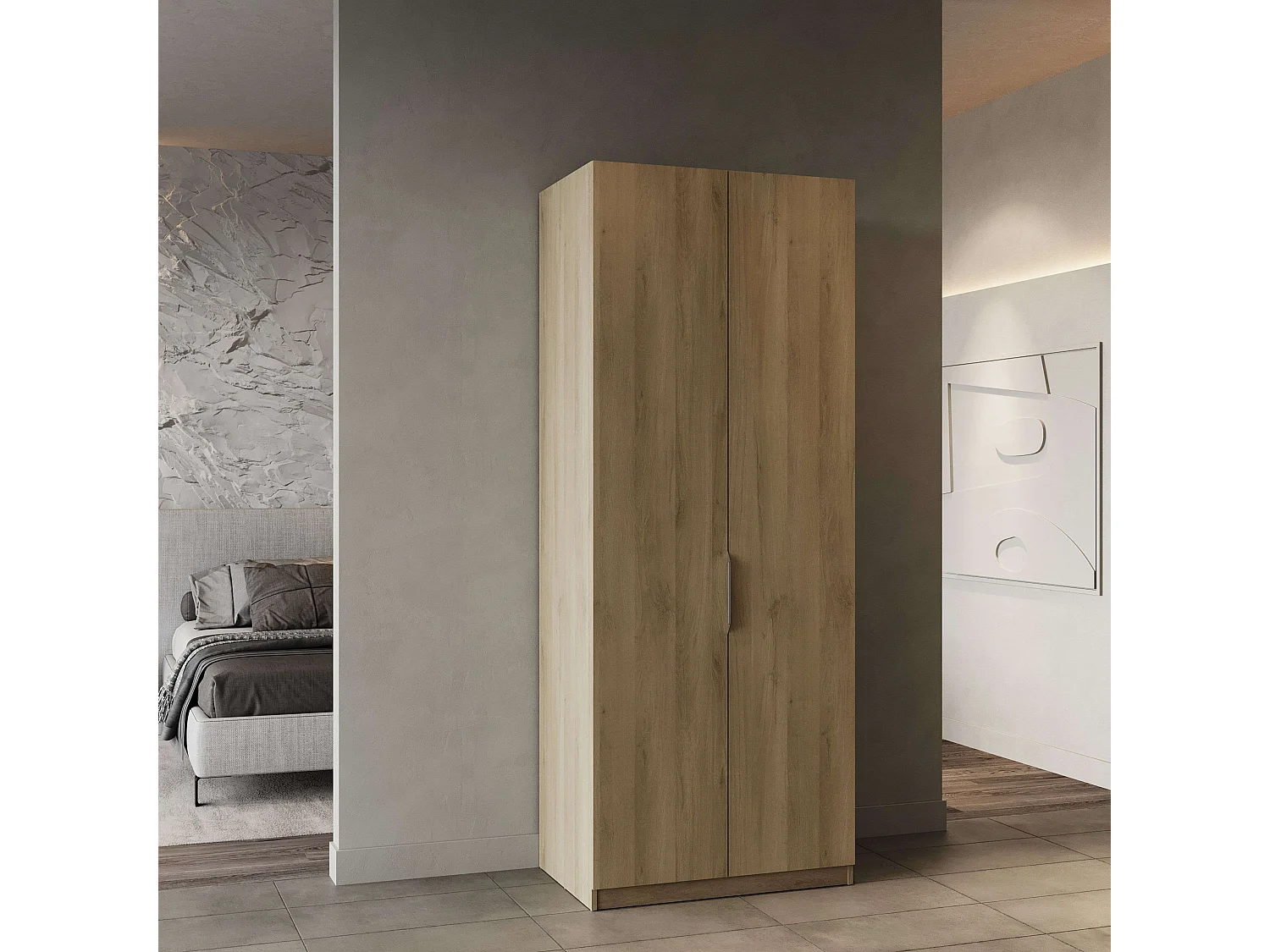 Armario Matrimonio Ghost 2 Puertas Roble Kronberg 80x51 cm