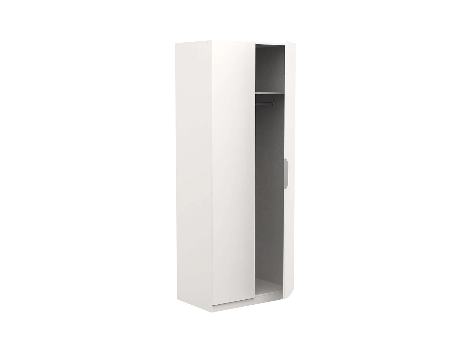 Armario Alto 2 Puertas Ghost Blanco Mate 203x79 cm - Ordenado