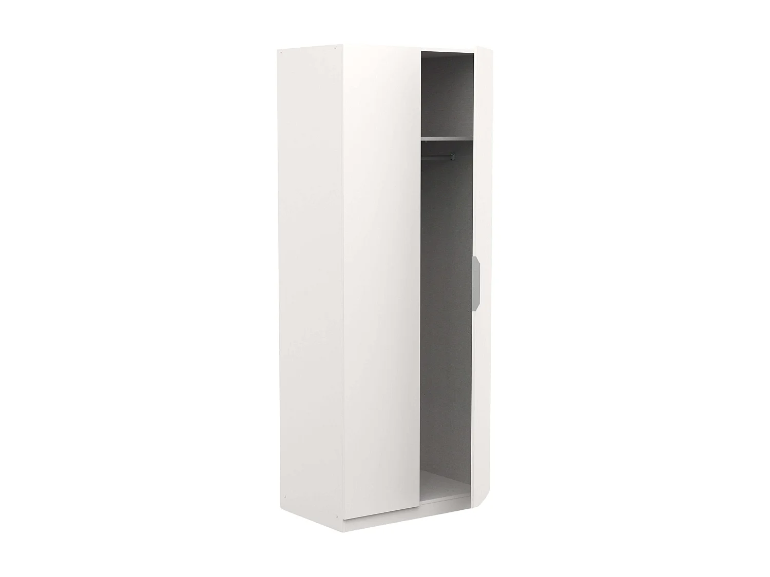 Armario Alto 2 Puertas Ghost Blanco Mate 203x79 cm - Ordenado