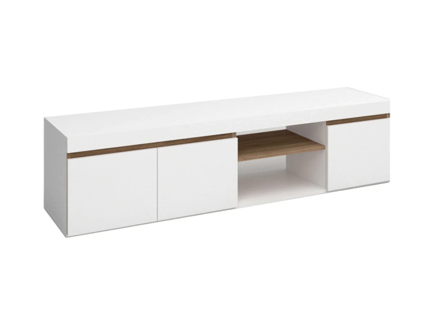 Pack Muebles Salón Comedor Elis Nórdico Blanco Natural con TV y Aparador