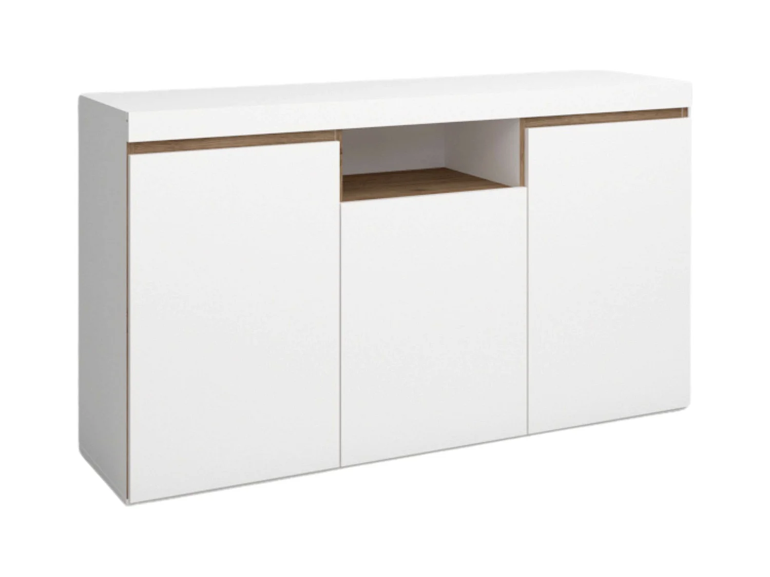 Pack Muebles Salón Comedor Elis Nórdico Blanco Natural con TV y Aparador