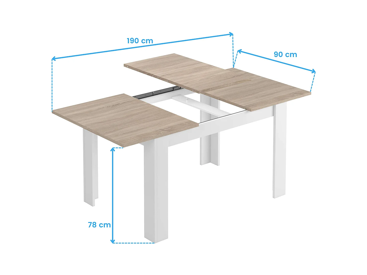Pack Muebles Salón Nórdico Blanco Roble: TV, Aparador, Vitrina, Mesas