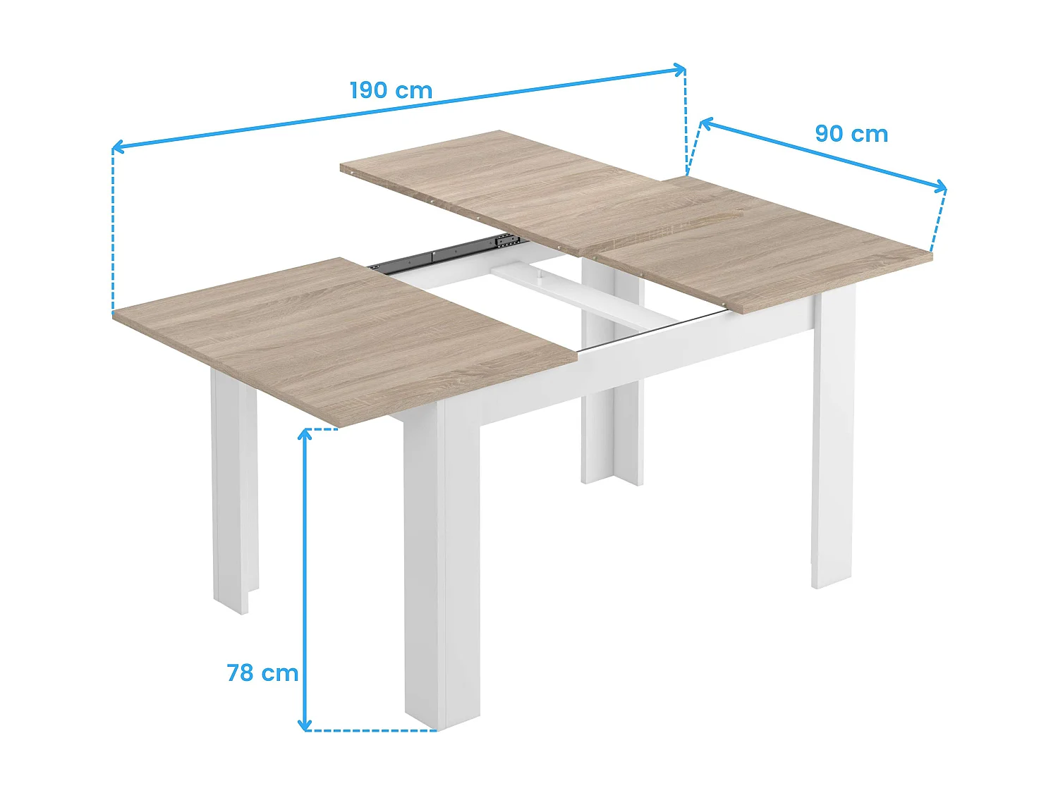 Pack Muebles Salón Nórdico Blanco Roble: TV, Aparador, Vitrina, Mesas