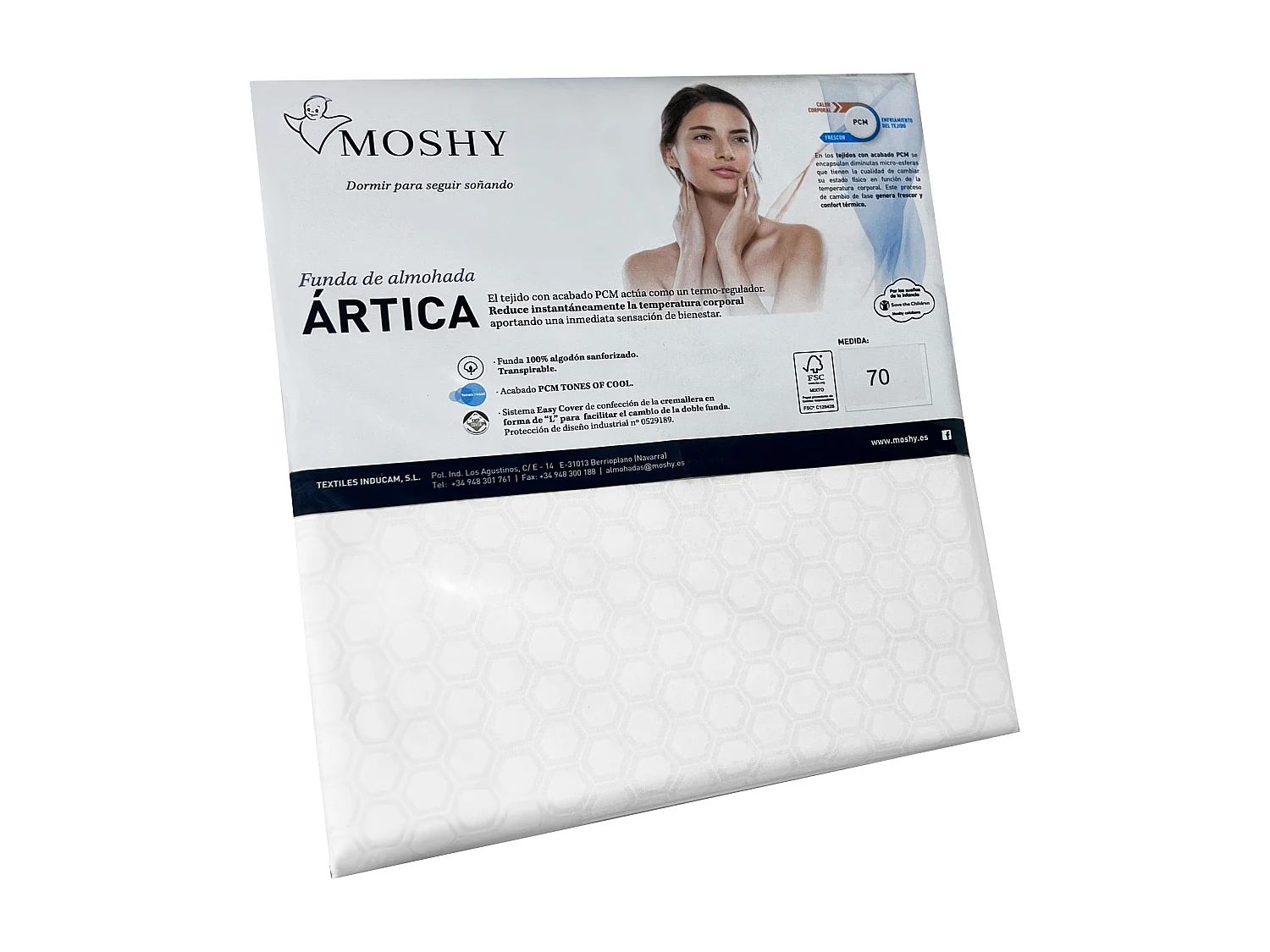 Funda almohada Ártica visco-elástico 100% algodón 135 cm