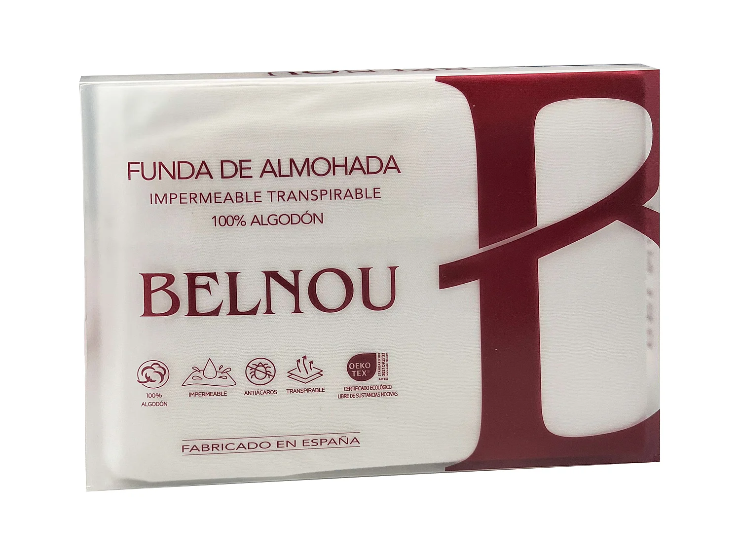 Funda Almohada Juvenil Transpirable 100% Algodón 90 cm Impermeable