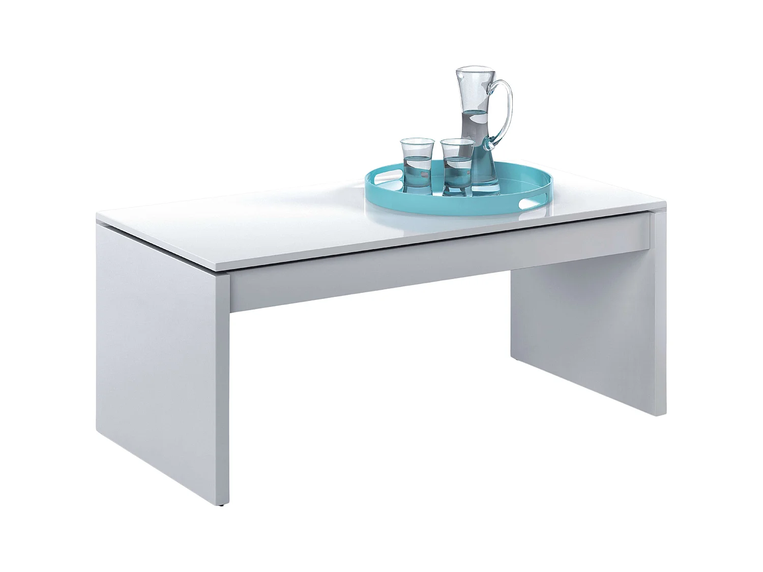 Pack Muebles Salón Santorini: Mesa TV, 2 Estanterías, Mesa Centro Elevable