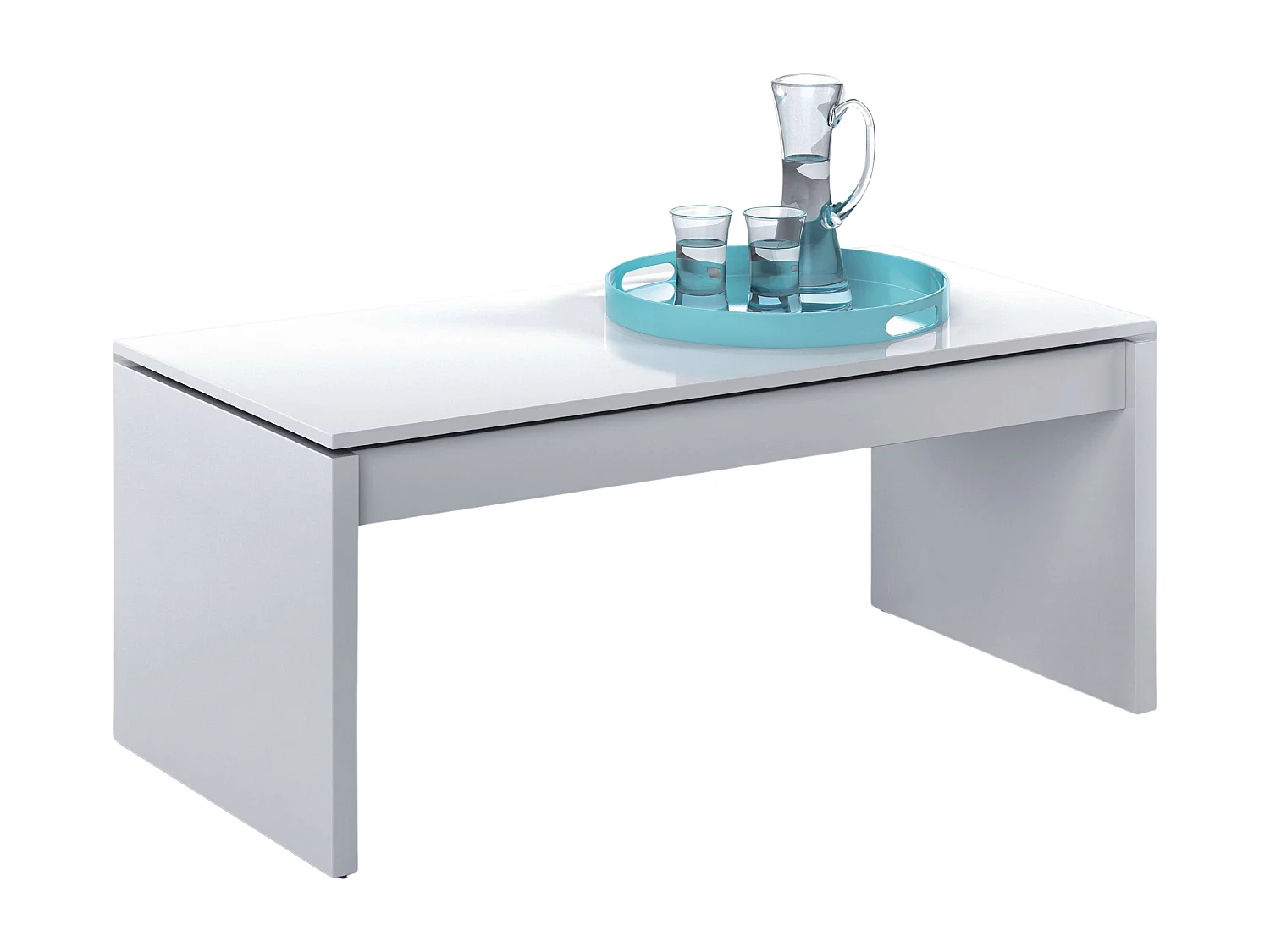 Pack Muebles Salón Santorini: Mesa TV, 2 Estanterías, Mesa Centro Elevable