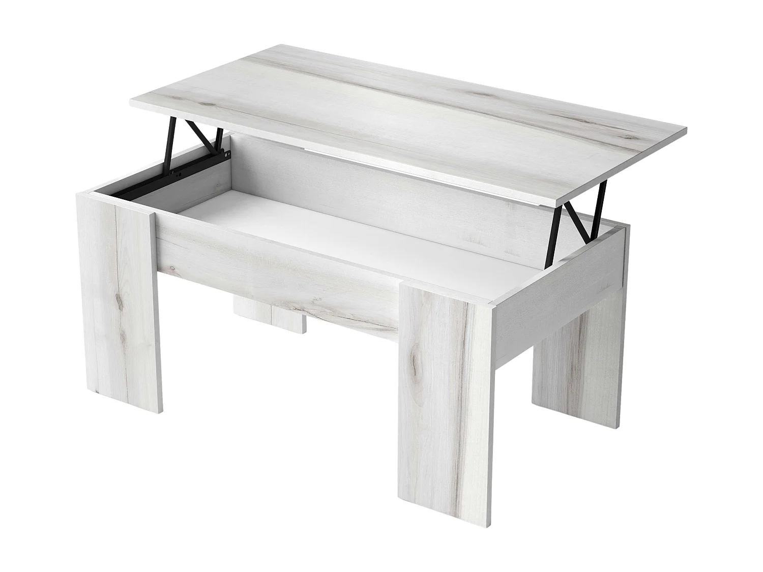 Pack Muebles Salón Tokio Estilo Nórdico Blanco Albo y Roble Rayado