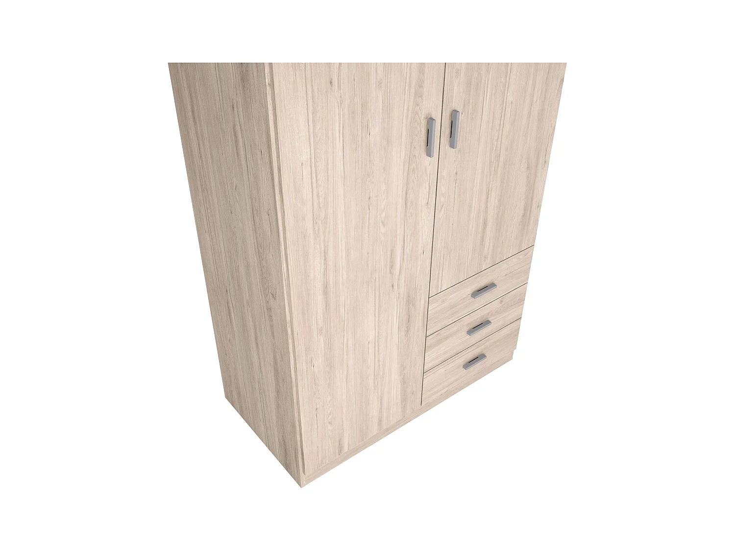 Armario Roma 2 puertas 3 cajones dormitorio color sahara moderno 216x100x53 cm