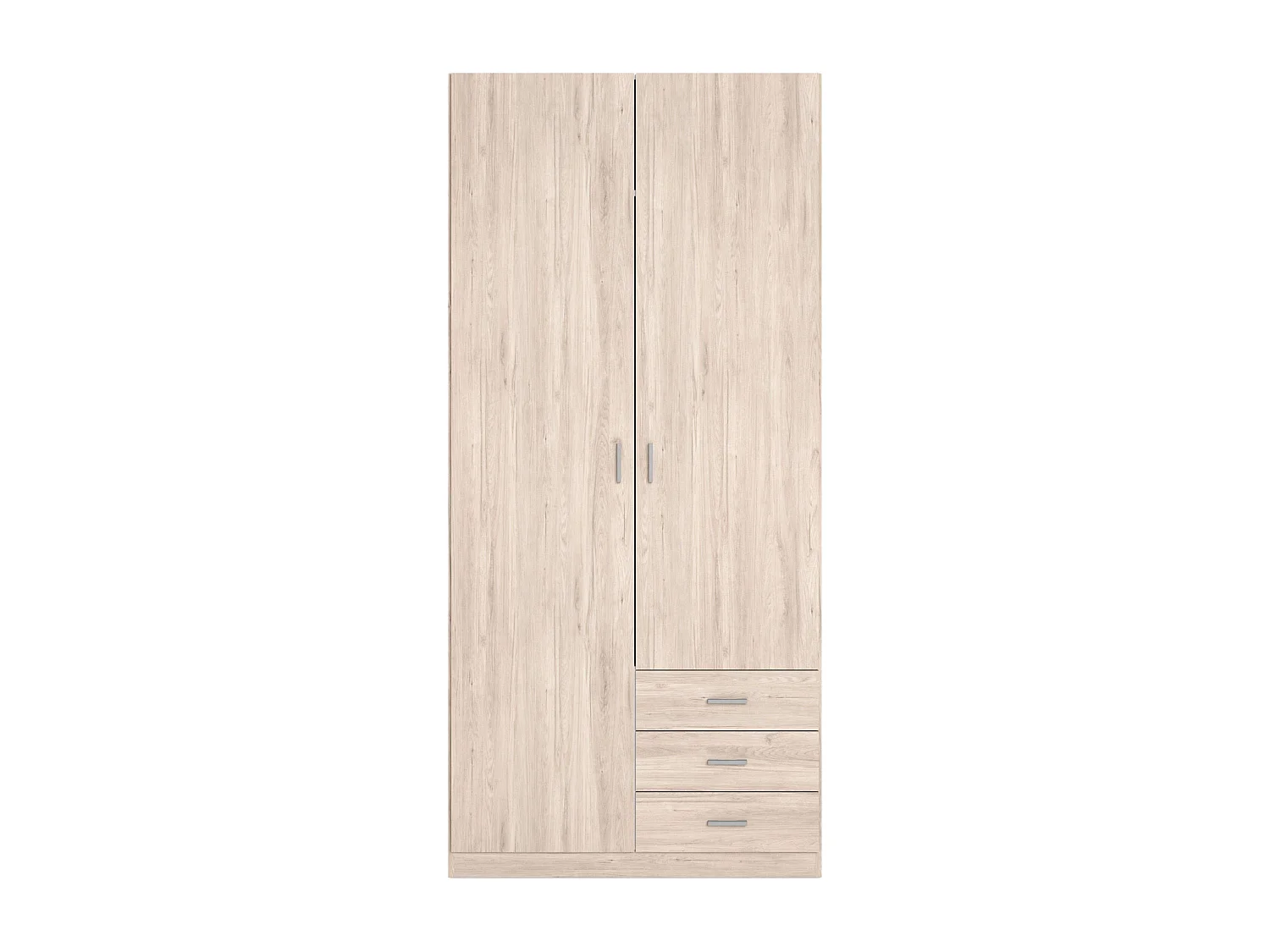 Armario Roma 2 puertas 3 cajones dormitorio color sahara moderno 216x100x53 cm