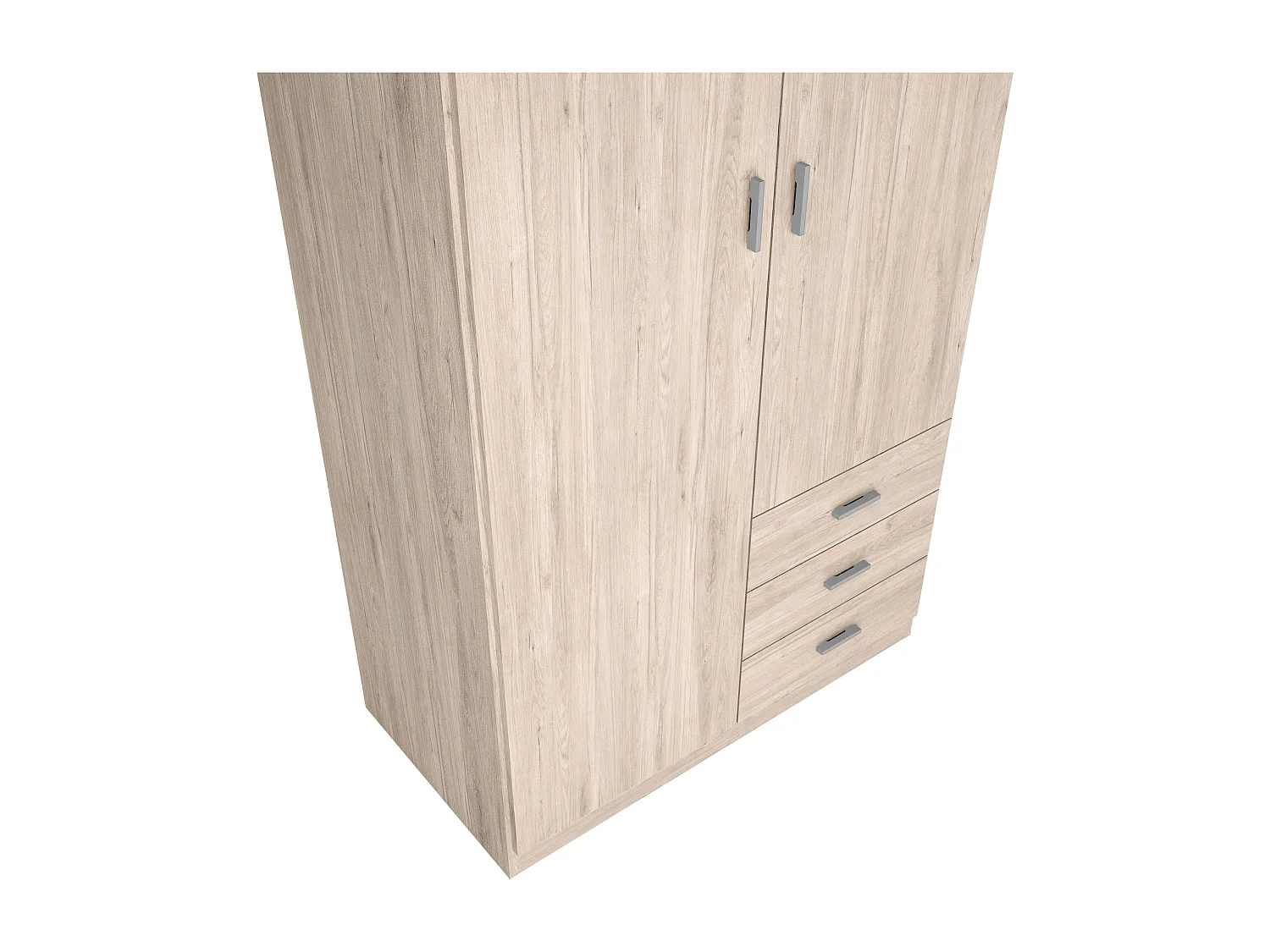 Armario Roma 2 puertas 3 cajones dormitorio color sahara moderno 216x100x53 cm