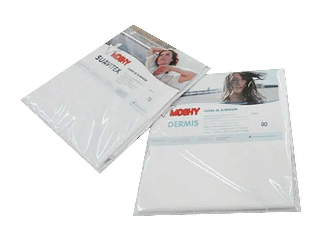 Taie d'oreiller individuelle Dermis White en PU respirant anti-acariens 105 cm