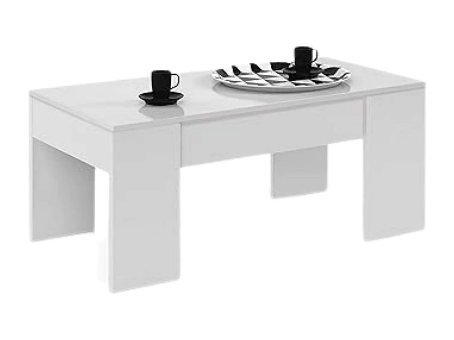 Pack Muebles Salón Industrial Blanco Óxido: Módulo TV, Mesa Centro и Comedor