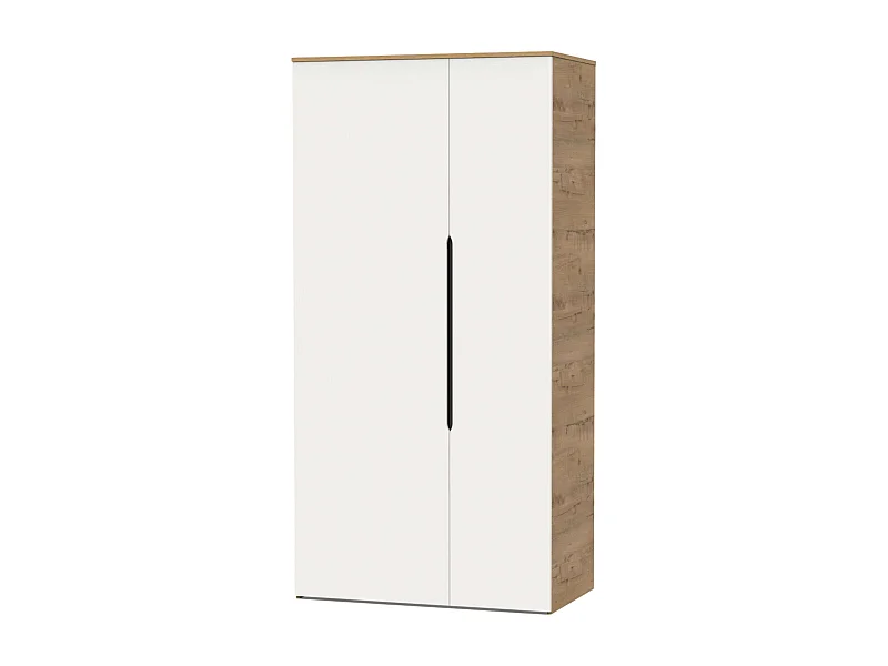 Armario Bruselas 2 Puertas Blanco Roble Gold 100x200x57cm Dormitorio