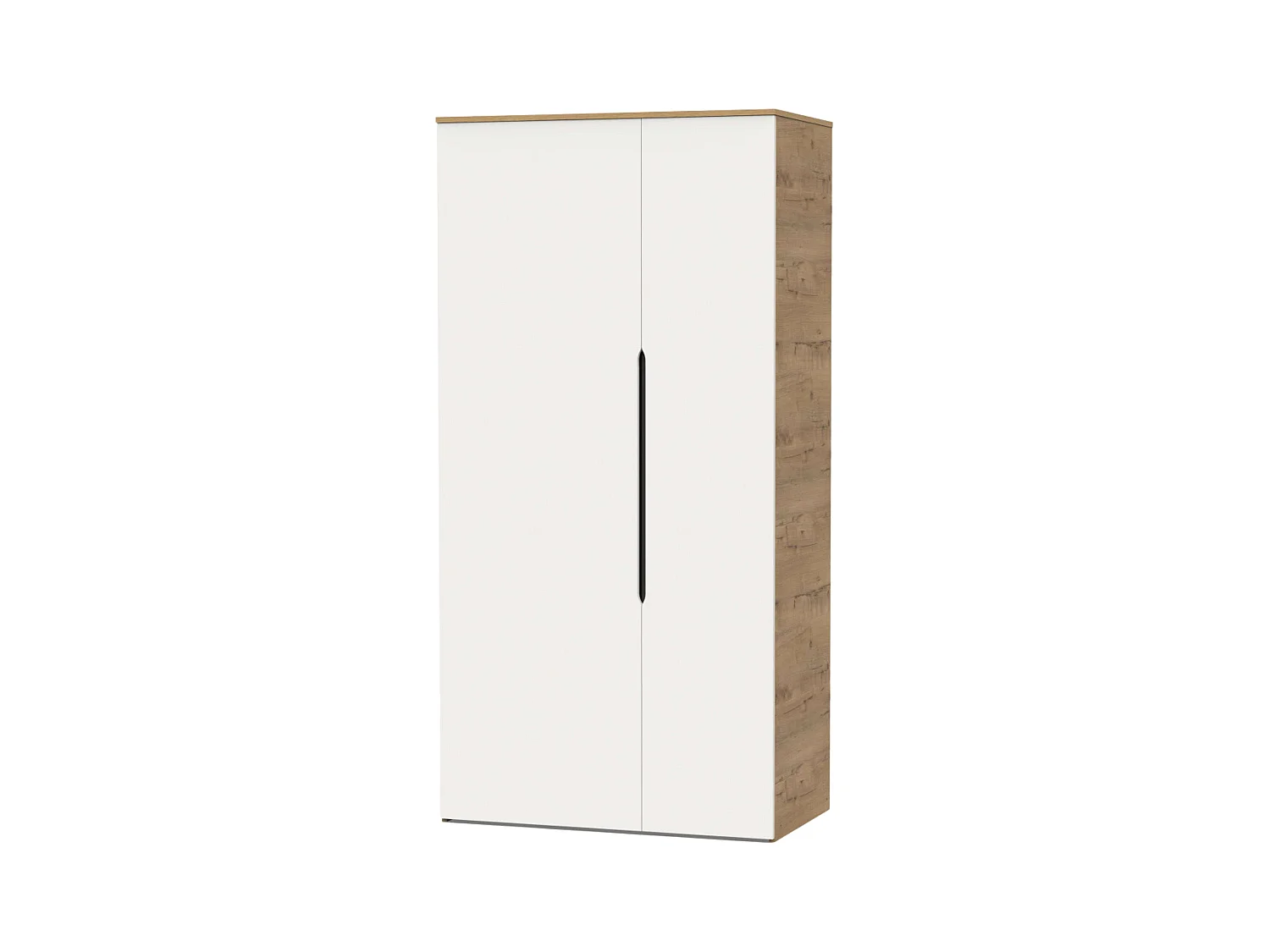 Armario Bruselas 2 Puertas Blanco Roble Gold 100x200x57cm Dormitorio