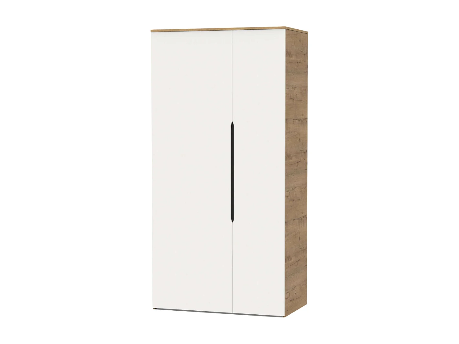 Armario Bruselas 2 Puertas Blanco Roble Gold 100x200x57cm Dormitorio