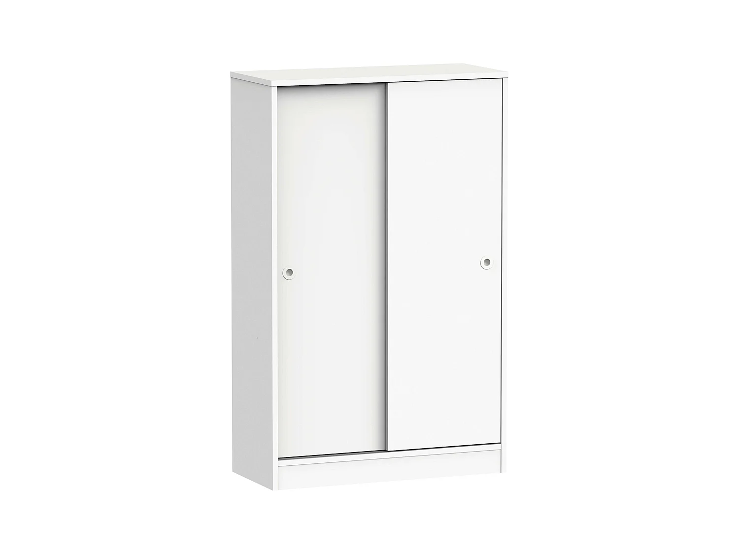 Armario Bajo Tibet Blanco Soft 2 Puertas 2 Estantes 120x74x33 cm