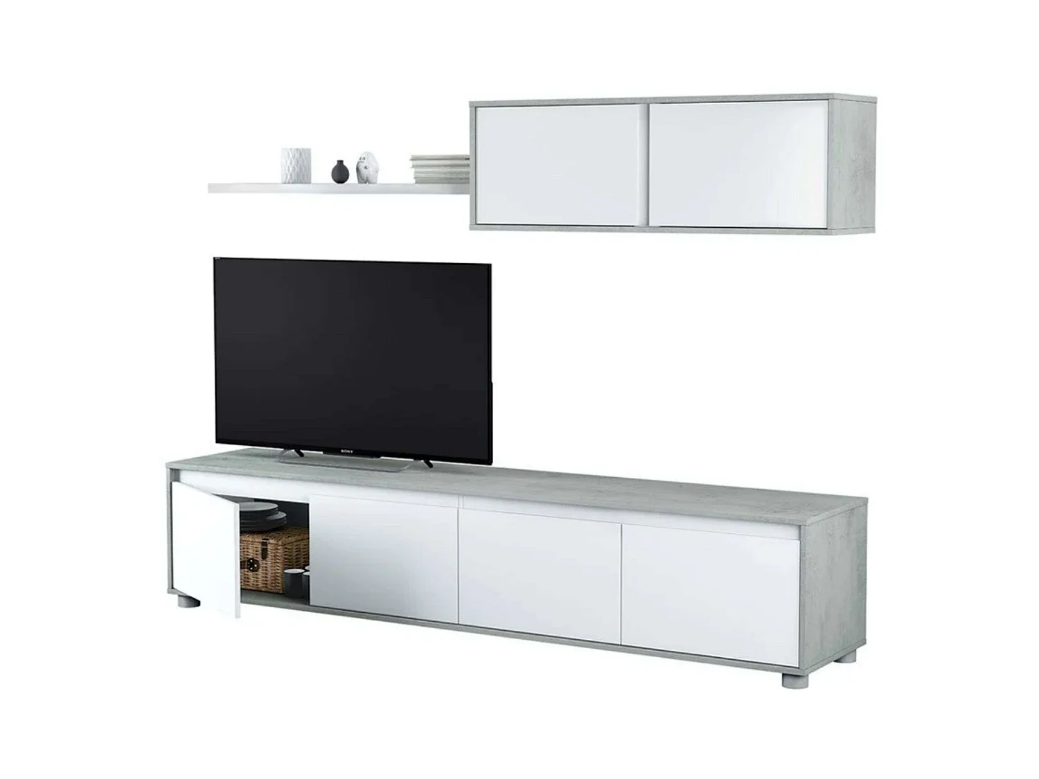 Pack Muebles Salón Plutón III (modular+mesa centro+mesa comedor+aparador)