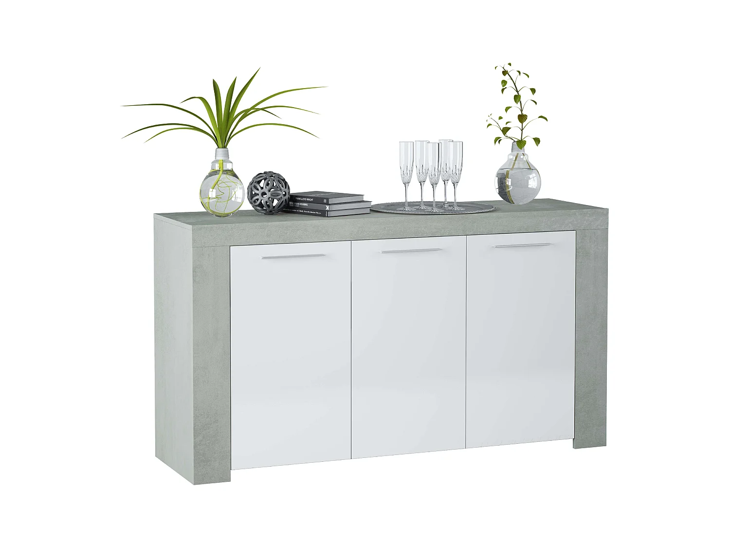 Pack Muebles Salón Plutón III (modular+mesa centro+mesa comedor+aparador)