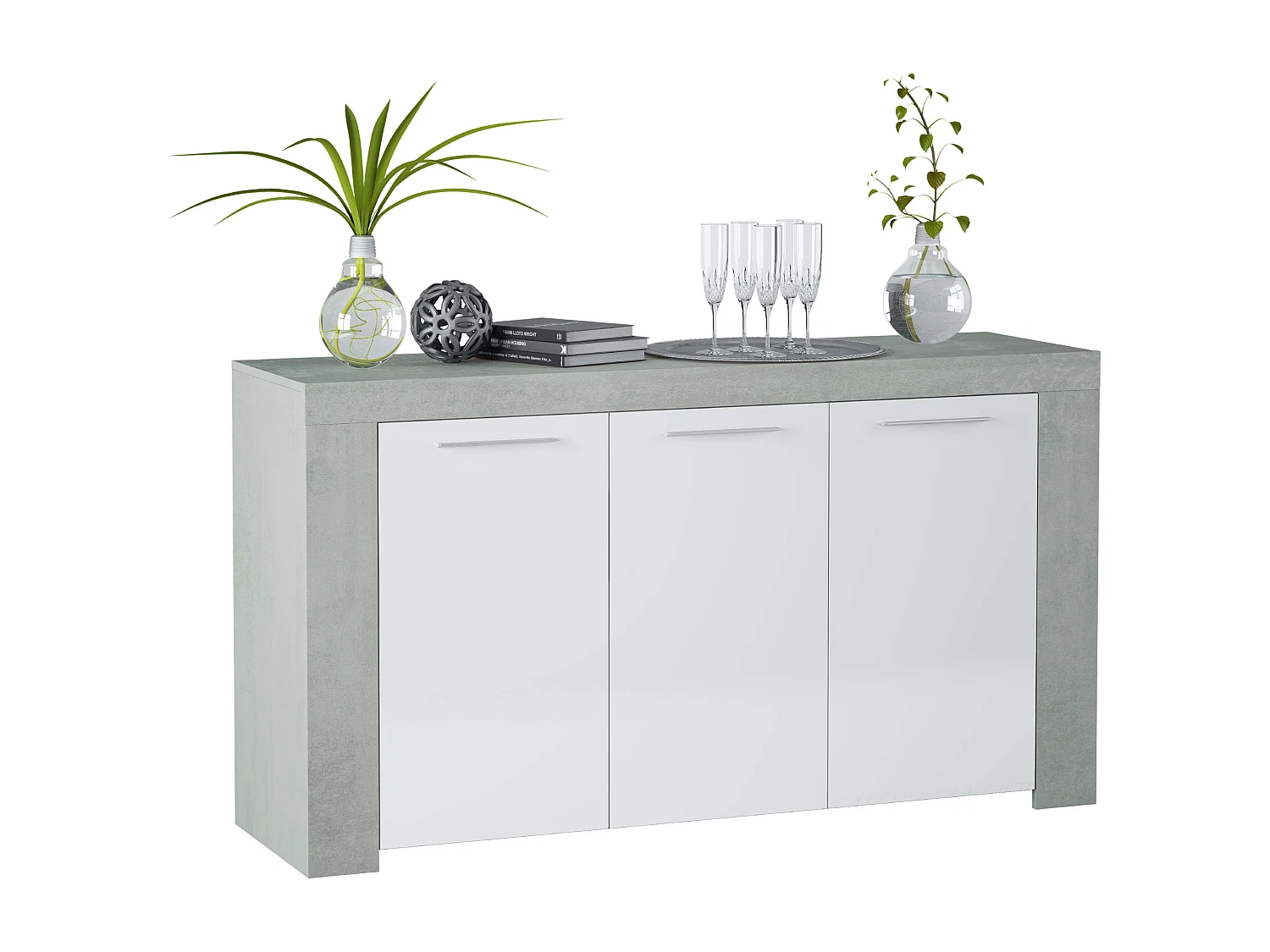 Pack Muebles Salón Plutón III (modular+mesa centro+mesa comedor+aparador)