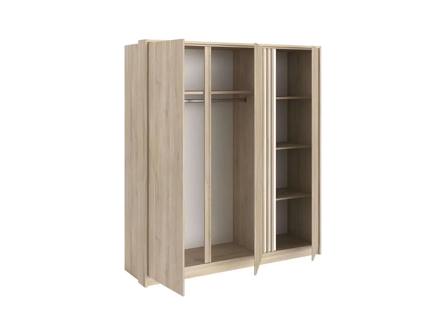 Armario Eik 3 puertas Roble Japonés 185x203 cm