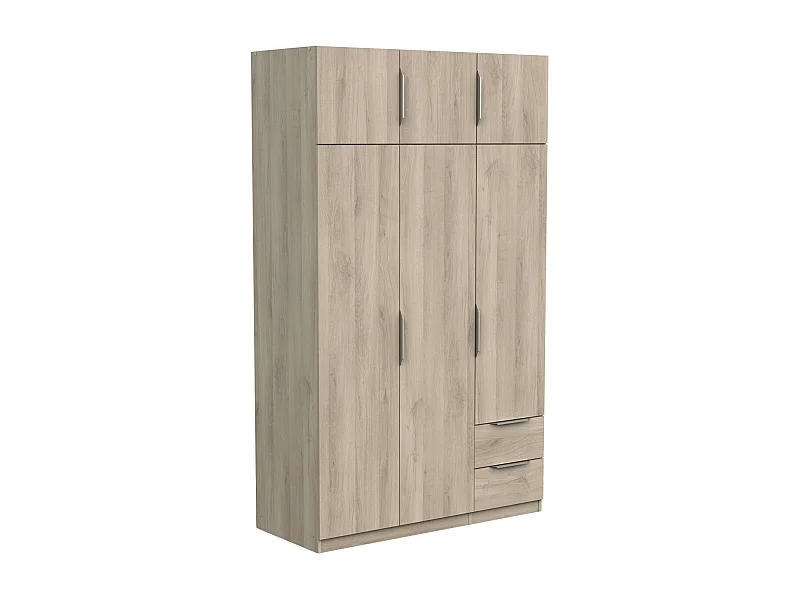 Armario Ghost 6 puertas y 2 cajones Melamina Roble Kronberg 120x51 cm