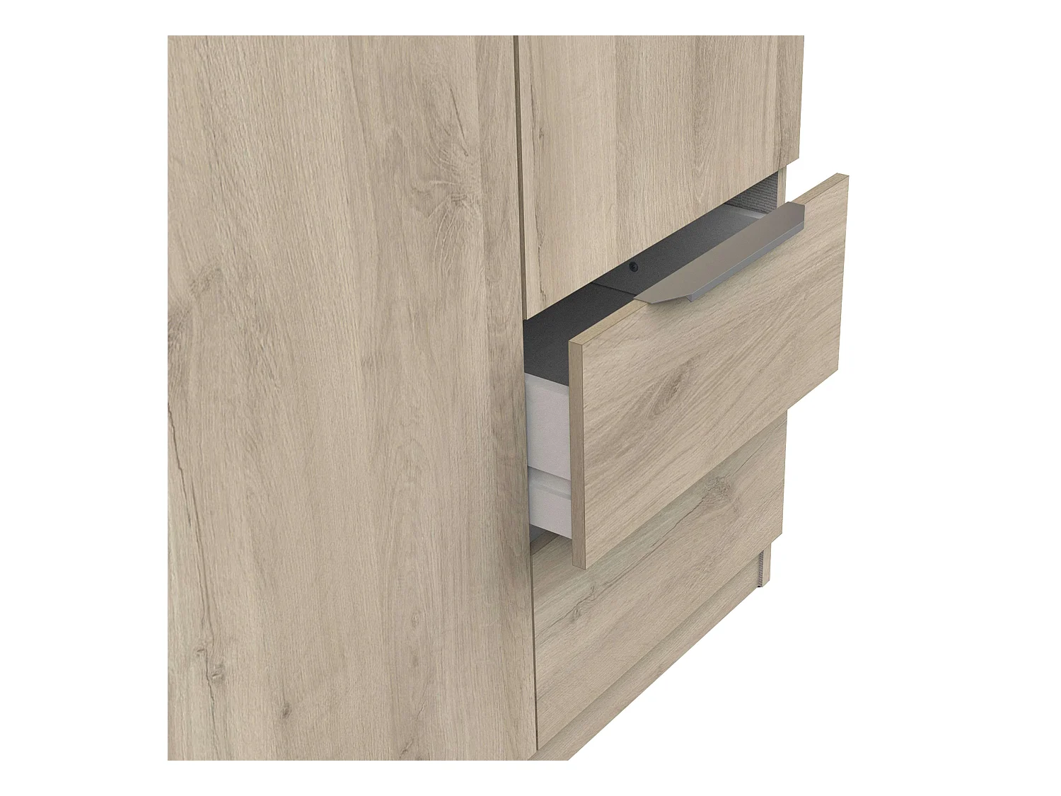 Armario Ghost 6 puertas y 2 cajones Melamina Roble Kronberg 120x51 cm