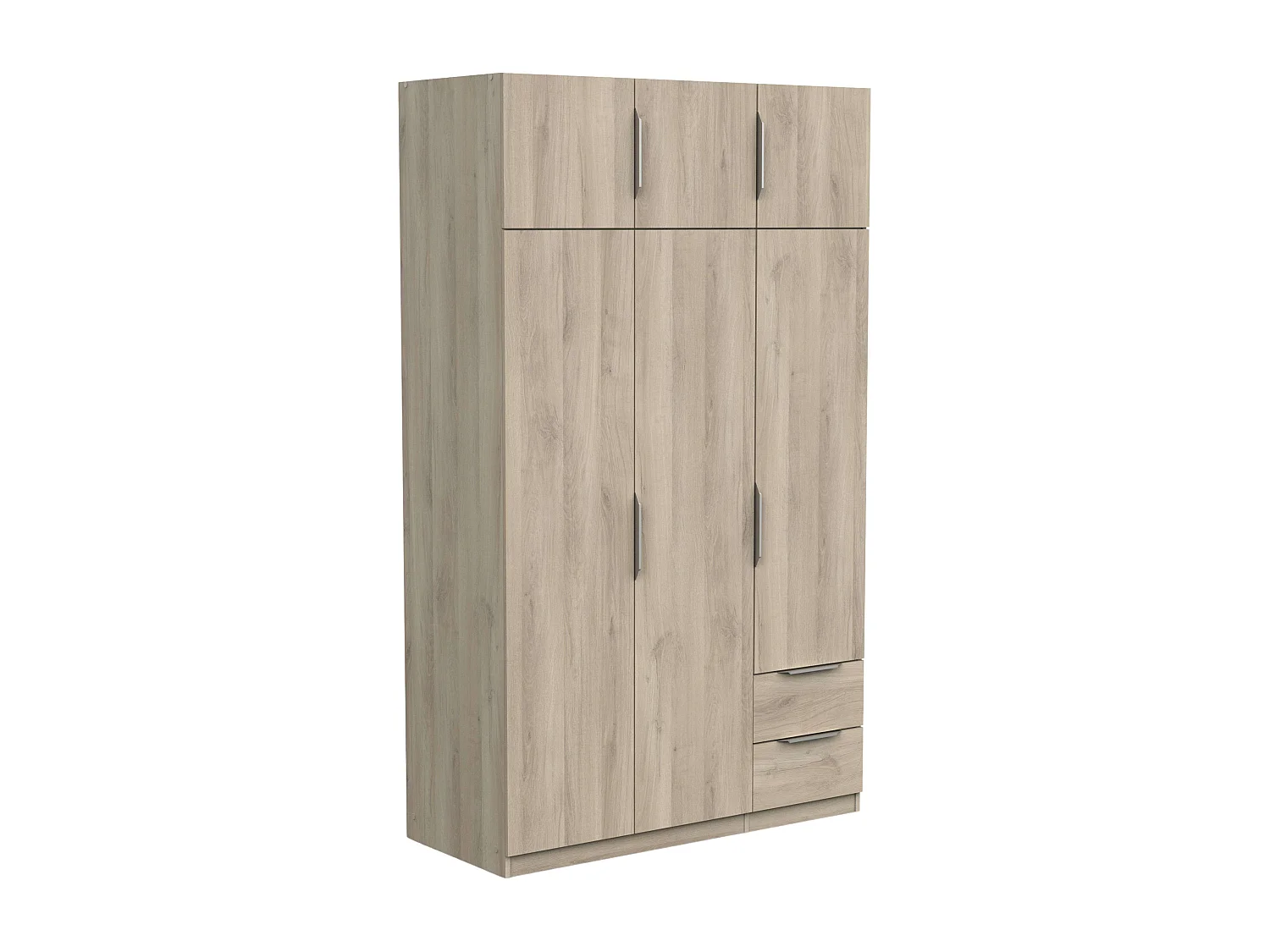 Armario Ghost 6 puertas y 2 cajones Melamina Roble Kronberg 120x51 cm