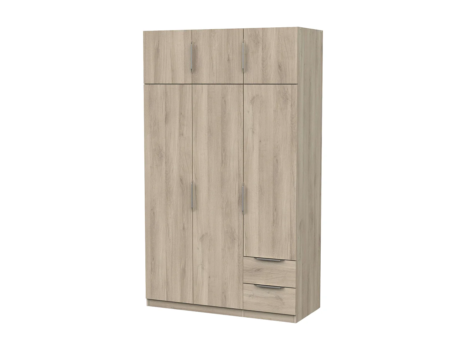 Armario Ghost 6 puertas y 2 cajones Melamina Roble Kronberg 120x51 cm