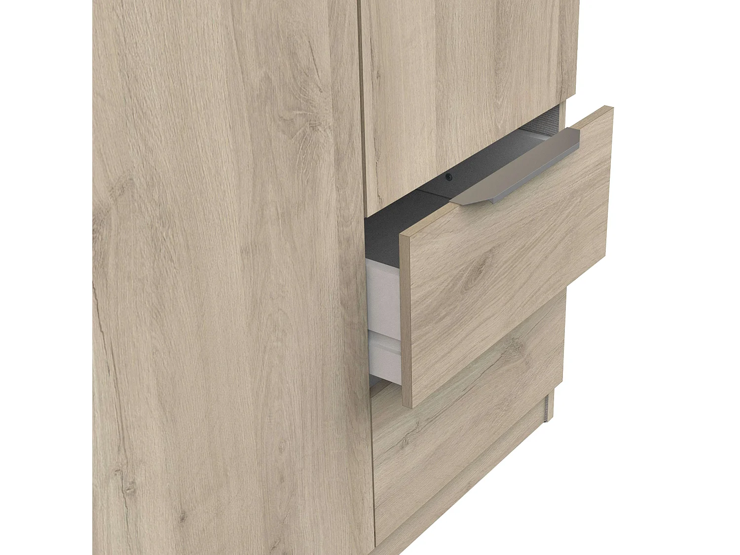 Armario Ghost 6 puertas y 2 cajones Melamina Roble Kronberg 120x51 cm