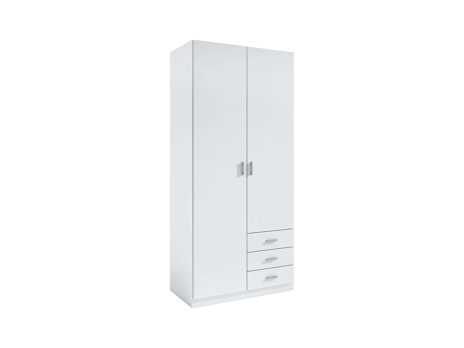 Miroytengo Armario Roma 3 cajones 2 puertas Blanco 216x100x53 cm