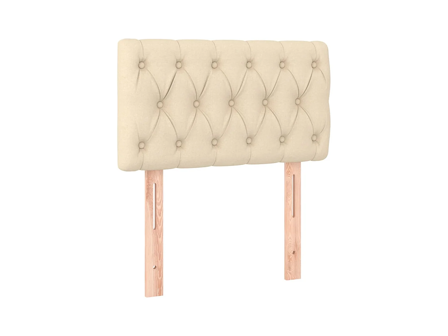 Lit simple-Lit adulte-Sommier à lattes de lit avec matelas Crème 80x200 cm Tissu