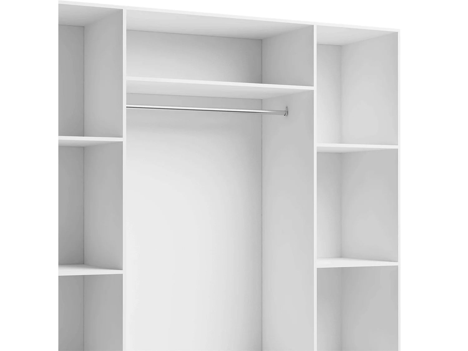 Armario Ropero Roma 4 Puertas 2 Cajones Blanco Mate 216x198x53 cm