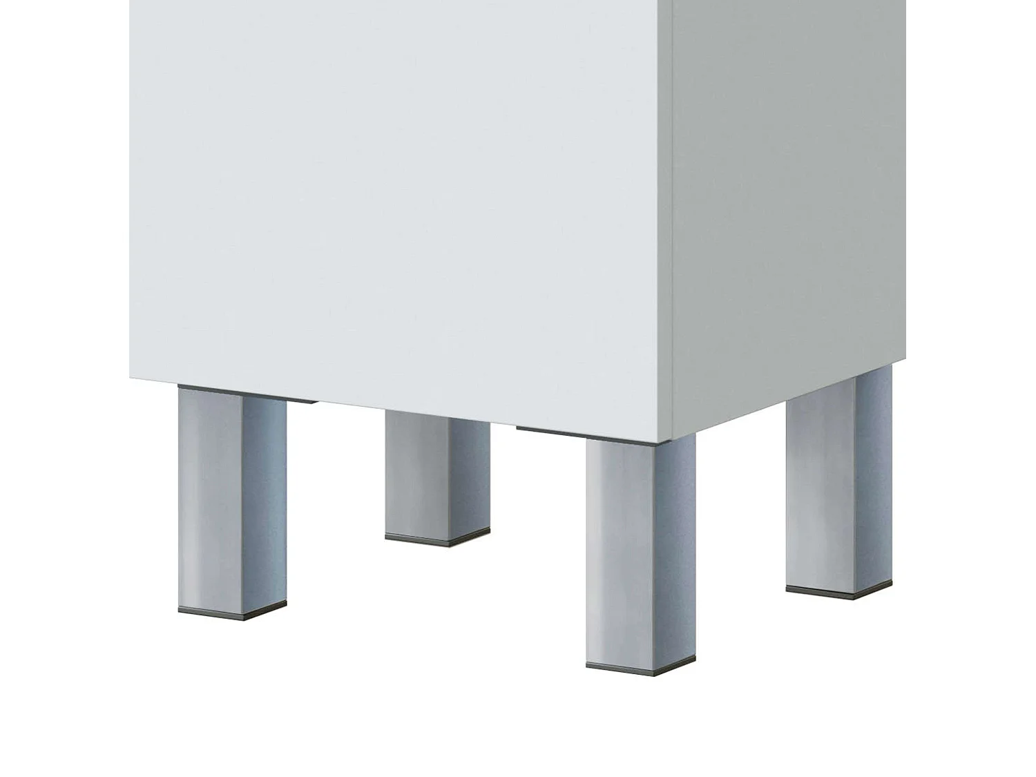 Colonne contemporaine Athena 2 portes 1 tiroir Blanc brillant 182 x 35 x 31 cm