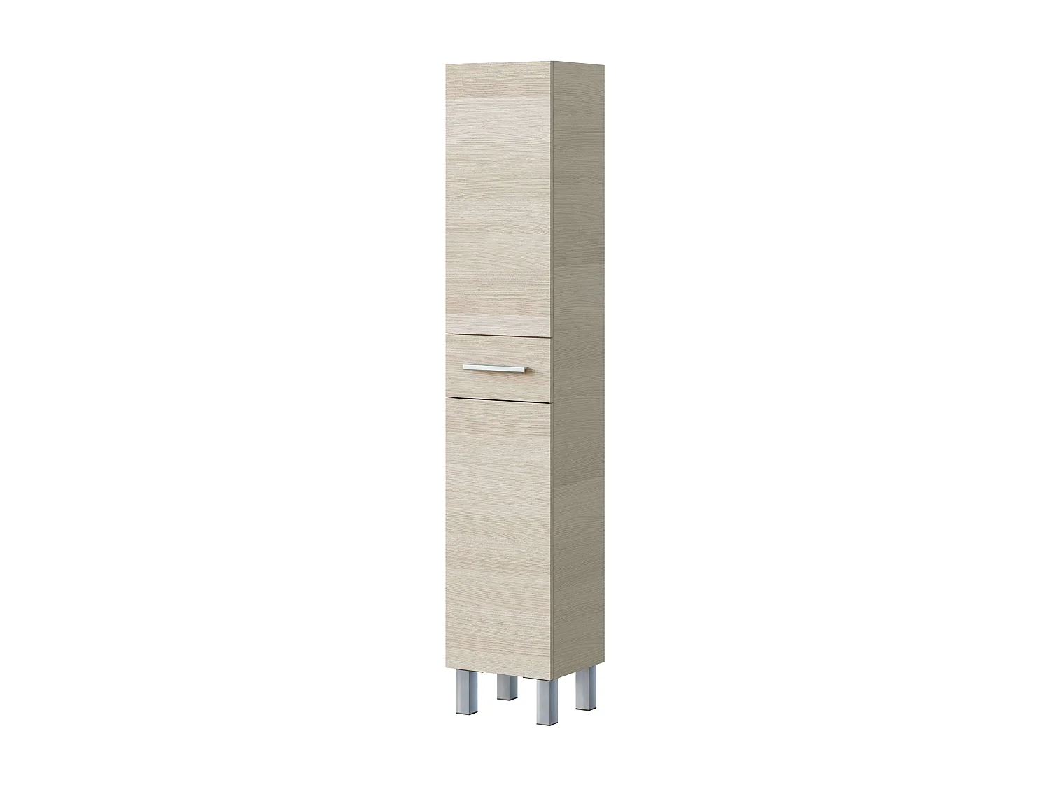 Coluna de banheiro Athena Nat 2 portas 1 gaveta carvalho 182x35x31cm