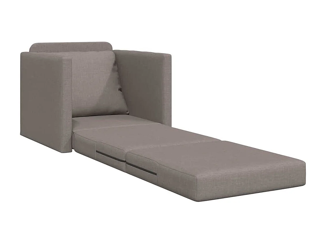 Canapé-lit avec coussin Taupe 74 x 77 x 81 cm tissu