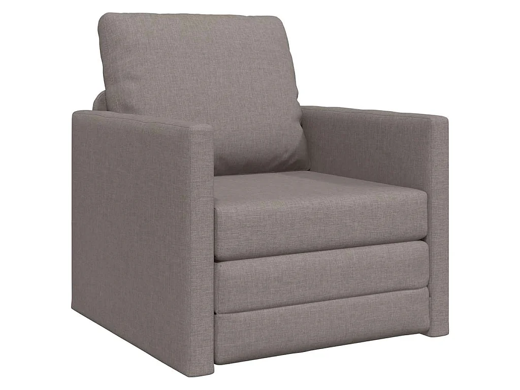 Canapé-lit avec coussin Taupe 74 x 77 x 81 cm tissu