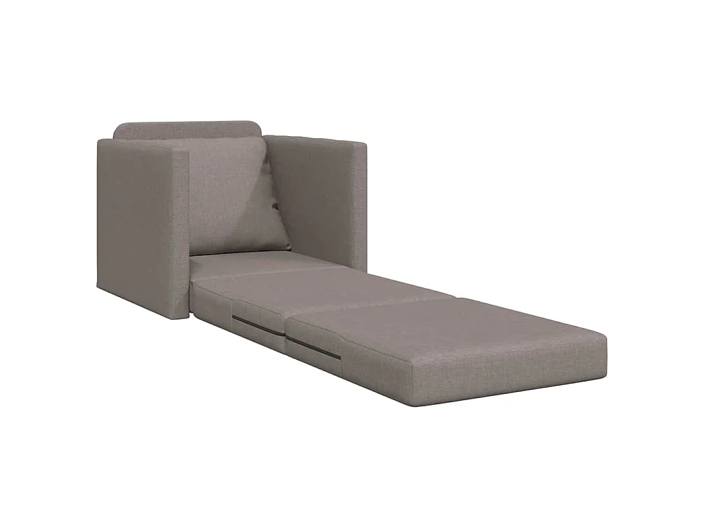Canapé-lit avec coussin Taupe 74 x 77 x 81 cm tissu
