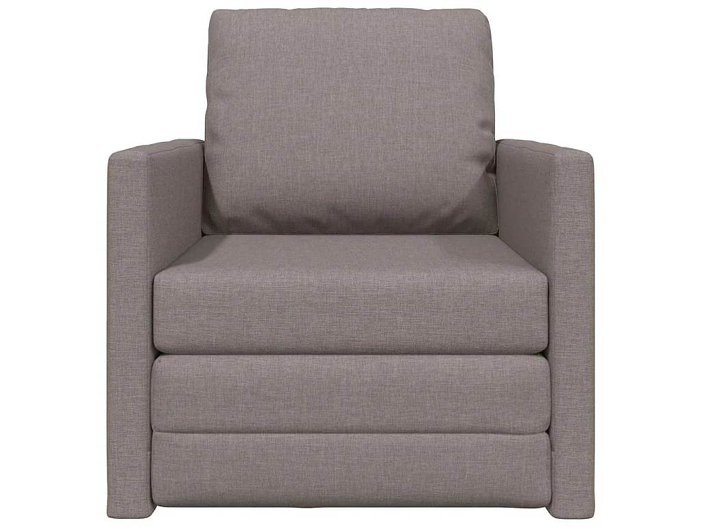 Canapé-lit avec coussin Taupe 74 x 77 x 81 cm tissu