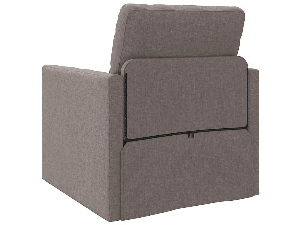 Canapé-lit avec coussin Taupe 74 x 77 x 81 cm tissu