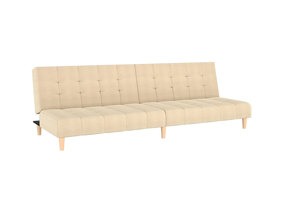 2-Sitzer-Schlafsofa aus cremefarbenem Stoff