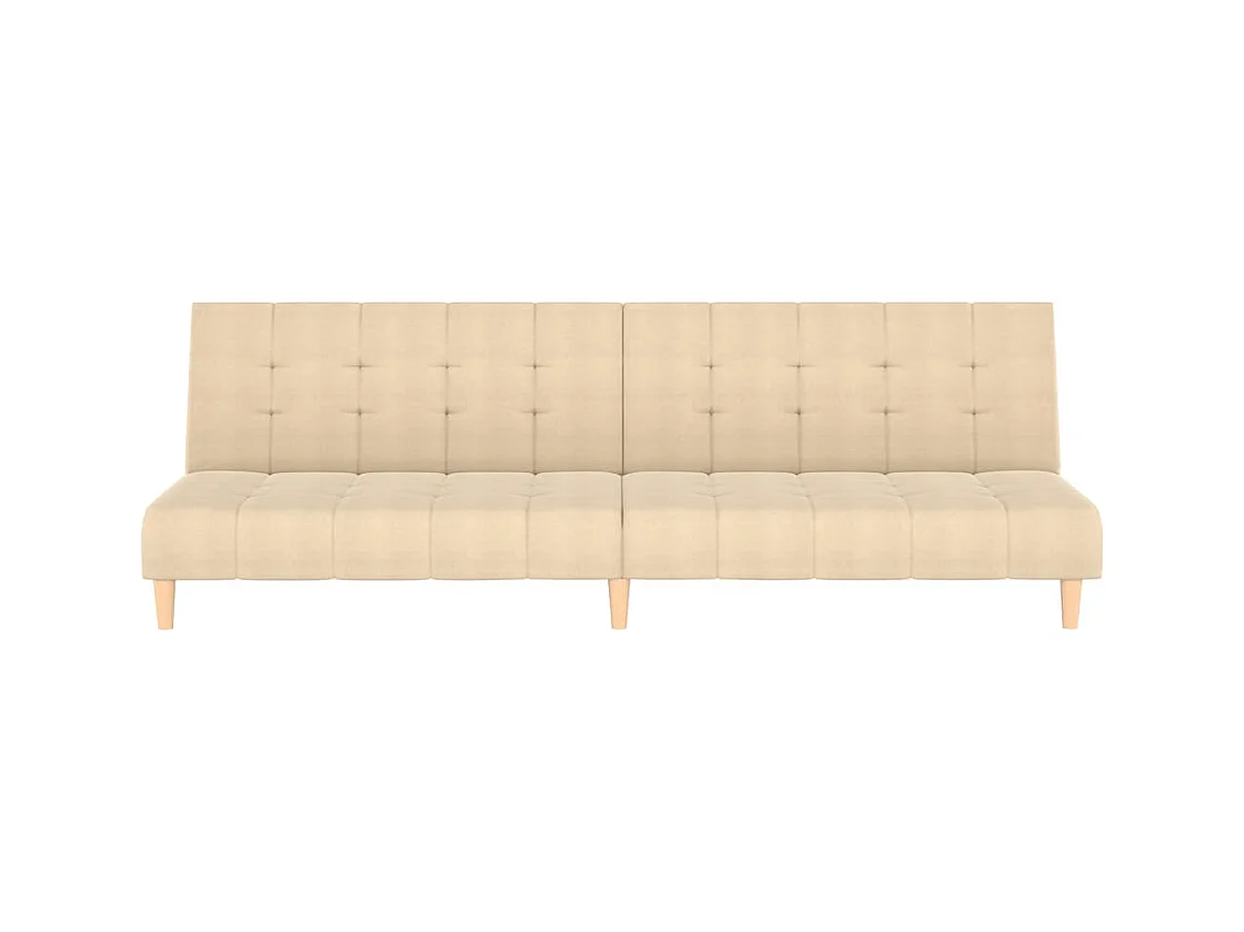 2-Sitzer-Schlafsofa aus cremefarbenem Stoff