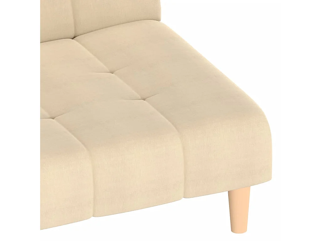 Sofá cama de 2 plazas de tela color crema
