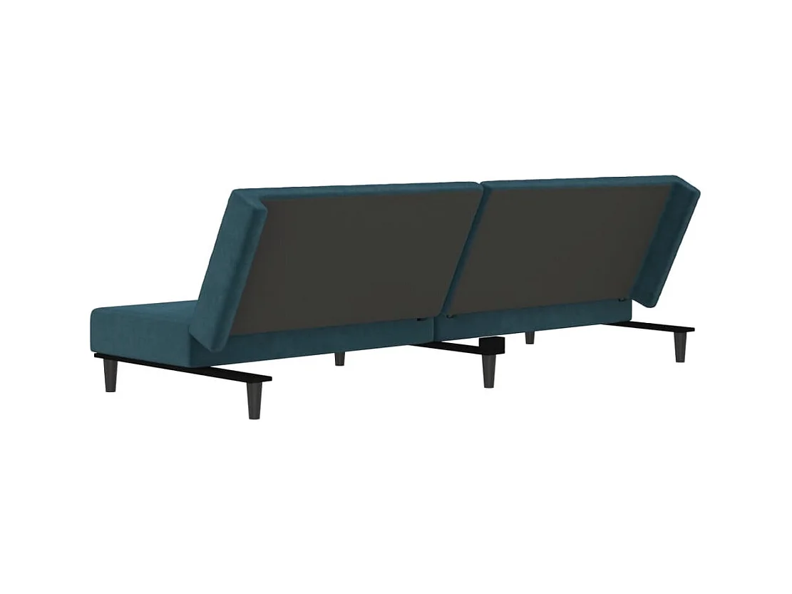 Blaues 2-Sitzer-Schlafsofa aus Samt