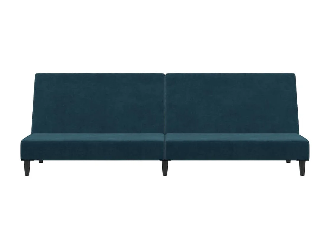 Sofá cama de 2 plazas de terciopelo azul