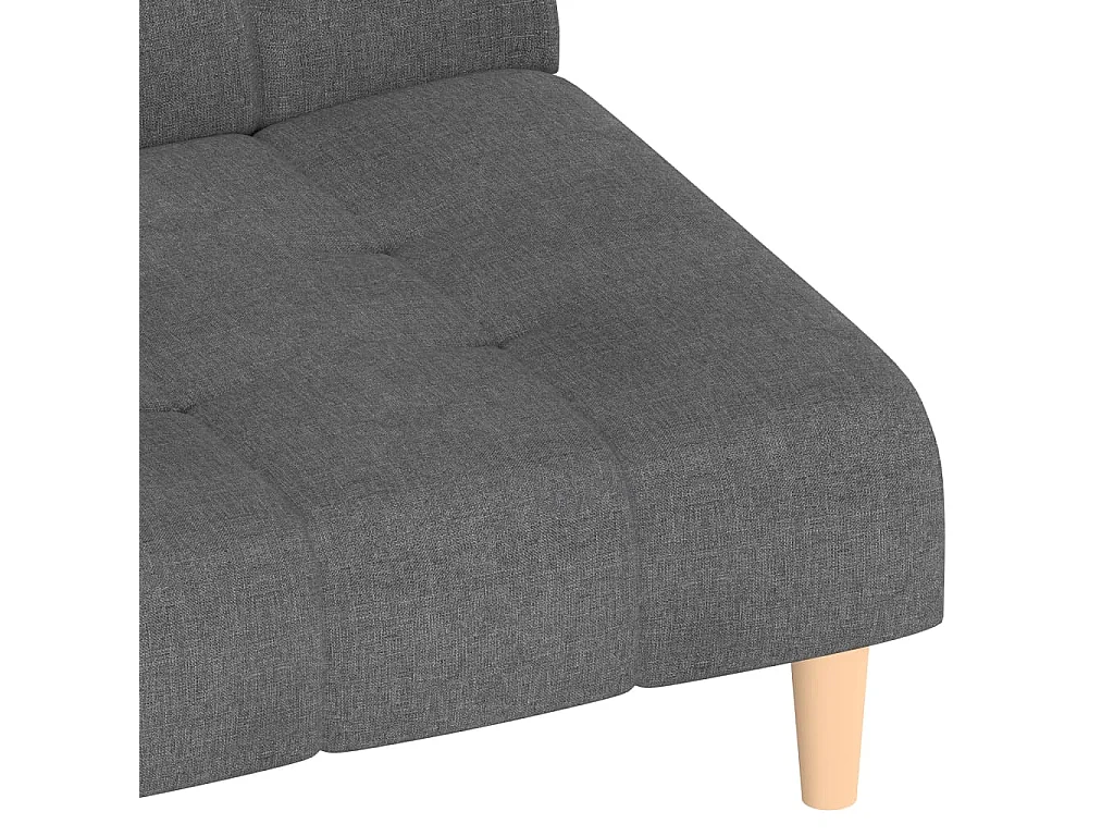 Sofá cama de 2 plazas de tela gris claro