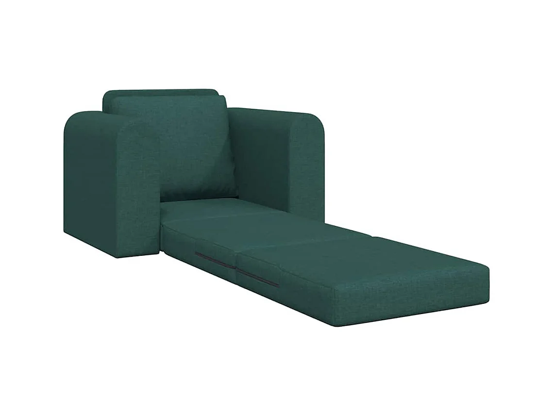Divano letto verde scuro 98 x 71 x 83 cm tessuto