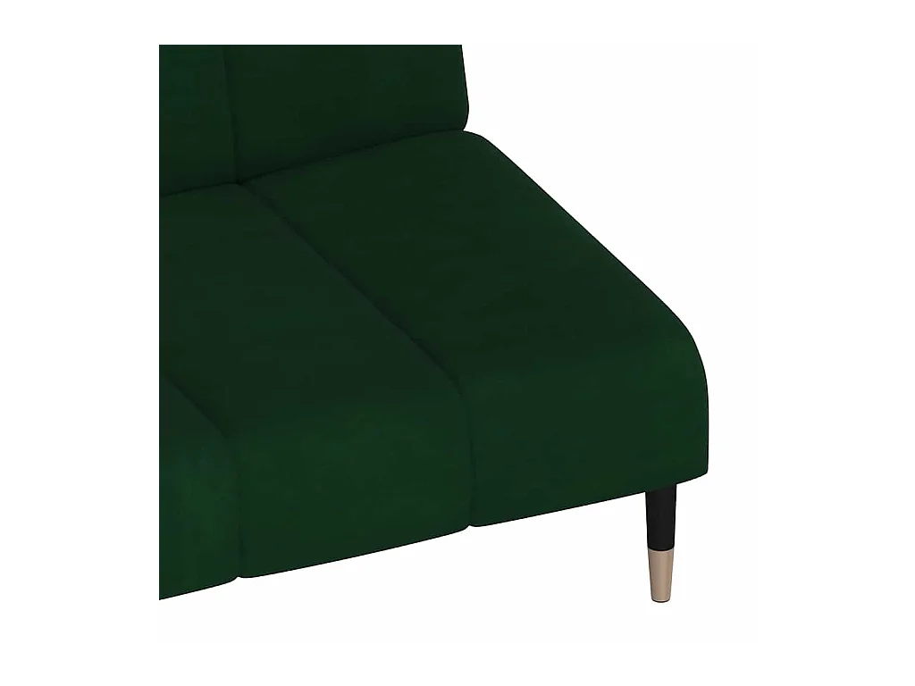 Dunkelgrünes 2-Sitzer-Schlafsofa aus Samt